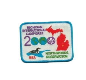 Boy Scout Michigan International Camporee Northwoods Reservation 4x3" Patch - Picture 1 of 1