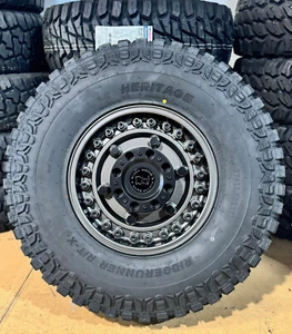 17" Black Rhino Armory Wheels 37" AT RT Tires 8x6.5 Chevy Silverado 2500 - Picture 1 of 6