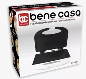 Flat grill sandwich maker/ Sandwichera BENE CASA  non-stick, compact - White - Picture 1 of 2