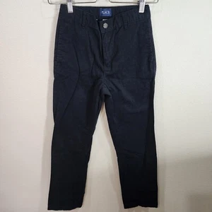 Childrens Place Boys 12 Khaki Uniform Straight Chino Pants Children’s Black Slim - Picture 1 of 5