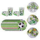  Soccer Party Tableware Disposable Kit Child Sports Department