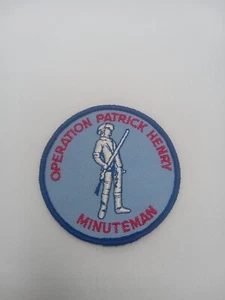 VINTAGE Pfadfinder Aufnäher "Operation Patrick Henry MINUTEMAN".                S/50 - Bild 1 von 2