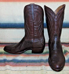 Herren Rujo The Marcus Braun Teju Eidechse/Leder Cowboystiefel 11 D Neu im Karton - Bild 1 von 6