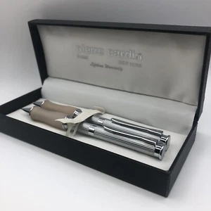 VTG Pierre Cardin Chome Pen & Pencil 0.7 Set w/ Cushion Grip Original Case NOS - Picture 1 of 14