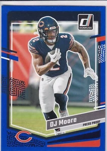 Prueba de prensa Panini Donruss 2023 azul #47 - D.J. Moore - Chicago Bears - Imagen 1 de 2