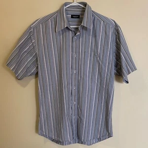 Men's Collared Button Down Shirt - Van Heusen - Short Sleeves - Size Medium (M) - Picture 1 of 7