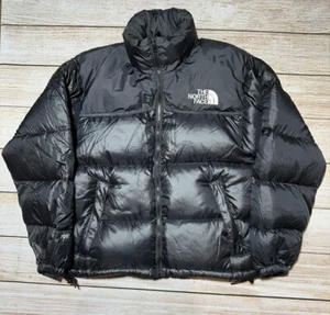 Vintage 90s The North Face Retro Nuptse Puffer Jacket 700 Size Small Black - Picture 1 of 11