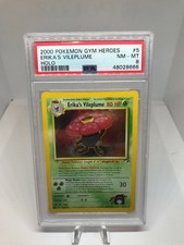 2000 Pokemon Erika's Vileplume #5 - Gym Heroes - Holo Rare - PSA 8