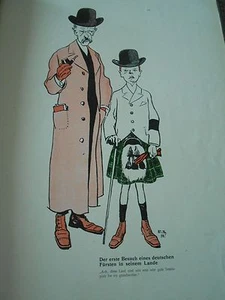 Der erste Besuch eines deutschen Fürsten Illustré Eduard Thöny Print Art 1901 - Picture 1 of 1