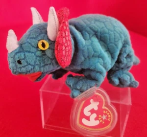 Ty Beanie Baby MwMT - HORNSLY der Triceratops Dinosaurier - Bild 1 von 4