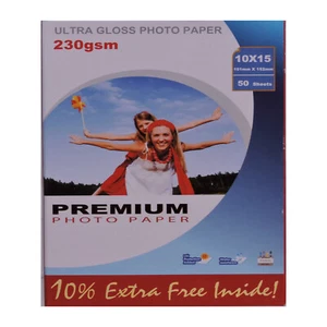 Papel fotográfico ultra brillante 6x4 230 gsm (50, 100 hojas) - Imagen 1 de 1