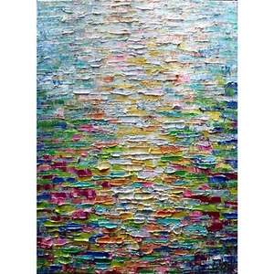Summer Landscape In Full Bloom In Countryside Original Painting Impasto Textured - Picture 1 of 4