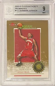 2000 Fleer Authority #111 DerMarr Johnson Rookie Prominence RC /25 BGS 9 Mint - Picture 1 of 3