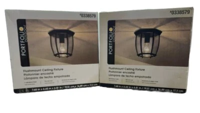 Juego de lámparas de iluminación exterior estilo clásico negras si 2 Foto 1 de 4