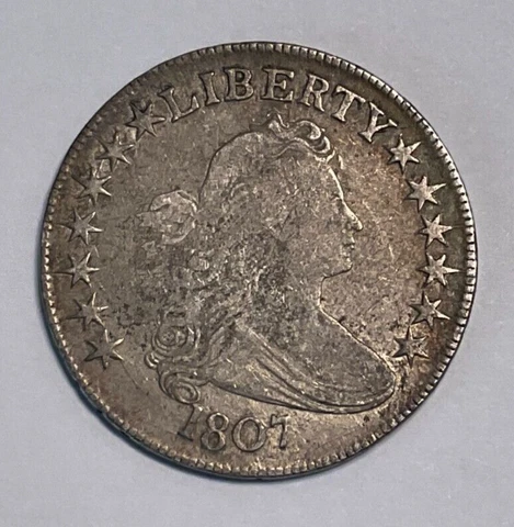 1807 US 50C  Draped Bust Silver Half Dollar Coin Cover