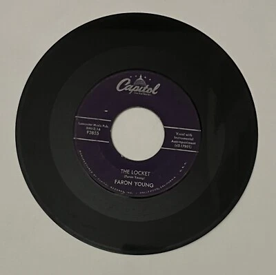 Faron Young - The Locket / Snowball - Capitol Records 1957 Folk / Country Vinyl Foto 1 de 2