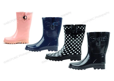 Nuevas botas de lluvia para mujer botas de agua cortas de goma para jardín zapatos para nieve a media pantorrilla tallas: 5-11 Foto 1 de 3