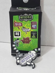 Exclusive Beetlejuice Enamel Pin Black And White Snake Salesone - Picture 1 of 5