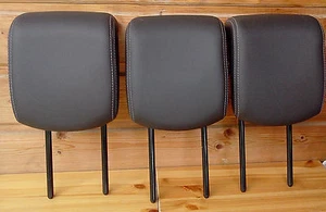 3 appuie-tête banquette siege arriere marron Clio 3 III facon cuir + 6 guides AR - Imagen 1 de 1