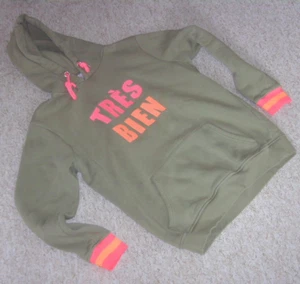 ZWILLINGSHERZ Damen Pullover Hoodie Sweatshirt grün Gr. M 38 40 TRES BIEN - Bild 1 von 1