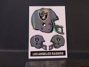 VTG LOS ANGELES RAIDERS NFL Football Prism Sticker Card VTG Vending Helmet - Picture 1 of 8