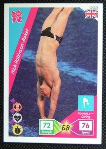 Nick Robinson-Baker 002* Adrenalyn XL Panini London Olympic 2012 Card