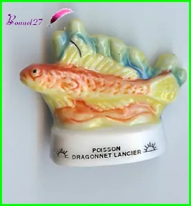 Feve de collection Poisson Fisch Edition Atlas " Le Dragonnet lancier " #E13 - Foto 1 di 1