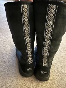 ugg boots size 9 tall black womens