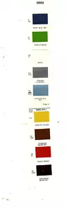 1971 1972 1973 1974 1975 Honda 71 72 73 74 75 viruta de pintura 75 Sherwin Williams 9 piezas - Imagen 1 de 1