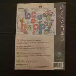 Dimensions Be Happy gestempelt gezählt Kreuzstich-Kit 70-65115 Größe 5"" x 7"" 2017 - Bild 1 von 6