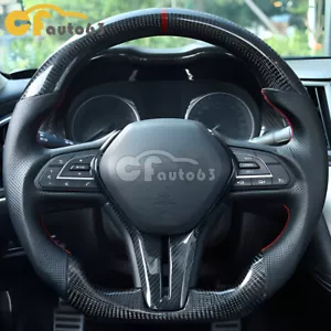 Real Carbon Fiber Steering Wheel for Infiniti Q60 Q50 QX50 2019-2022 with Trim - Foto 1 di 10