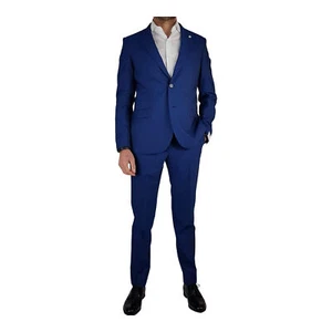 COMPLETO ABITO CERIMONIA UOMO MANULE RITZ 3432A3318 230001 BLU ORIGINALE PE 2023 - Picture 1 of 5