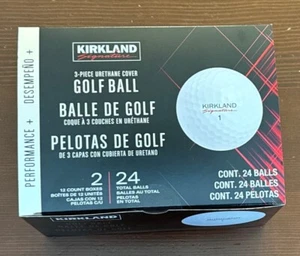 NEW Costco Kirkland Signature 3-Piece Urethane Cover White Golf Balls - 24 Pack - Picture 1 of 6