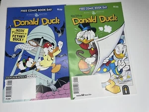 Lot Of 2 Donald Duck FCBD 2020 Un-Stamped Disney Fantagraphics Comic Book 1st Ed - Picture 1 of 2