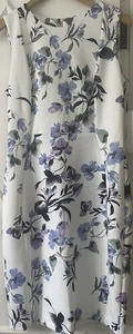 Calvin Klein White Floral Scuba Dress Wedding Occasion PartyUS 10 / UK 14 - Picture 1 of 3