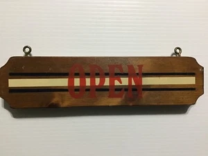 Vintage Open/Closed Store Sign, Wood Double Side, Approx 2.5” x 10”, $8 Shipping - Picture 1 of 5