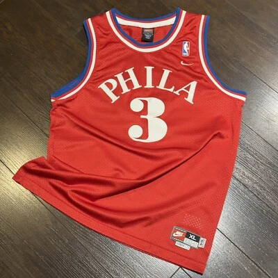 Camiseta deportiva vintage Allen Iverson #3 Philadelphia 76ers SIXERS juvenil talla XL cosida Foto 1 de 4