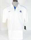 Nike Dri Fit Boise State University White Short Sleeve Polo Shirt Mens Nwt