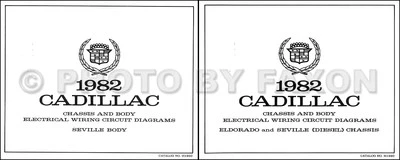 Diagramma Elettrico Di Cablaggio Diesel Cadillac Seville 1982 Set A Colori OEM - Immagine 1 di 2