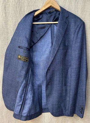 Blazer Loro Piana Summertime Rocco Lino Sin Estructura Talla 44 40? 54 Slim Foto 1 de 4
