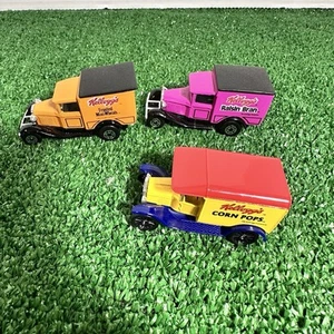 Three Vintage Kellogg’s Cereal Brand Matchbox Cars Two 1979 One 1989 - Picture 1 of 13