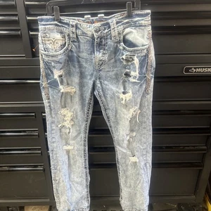 Pantalones de mezclilla Rock Revival Nardo calce relajado talla 33 - Imagen 1 de 12
