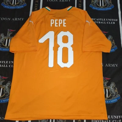 Camiseta de fútbol local Costa de Marfil Puma Nicolas Pepe 2018 2019 talla L Foto 1 de 4