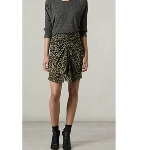 Isabel Marant Viscosa “Coleen” Falda Sarong Mini Talla 36 Estampado Animal - Imagen 1 de 11