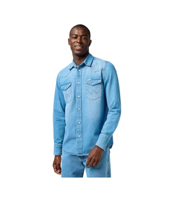 Camicia denim uomo manica lunga Wrangler - Imagen 1 de 4