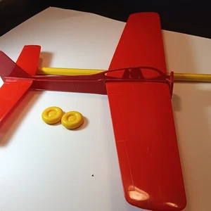 RARE Vintage 1960s HERKIMER OK Cub Cadet Tether Control Line Model Airplane Kit - Bild 1 von 8