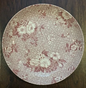 SPODE Archive Primula Red 11.75" Pasta Serving Bowl Dish Made In England - Picture 1 of 5