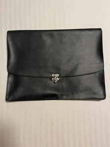 Vintage black Document Folder holder file Case single Pocket nice latch 1 - Picture 1 of 12