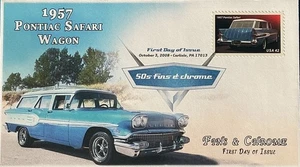 BDAOCITW KSC Cachets 4355 1950's Fins and Chrome 1957 Pontiac Safari Carlisle PA - Bild 1 von 2