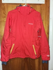 Columbia Jacket Mens Fire Red Medium Omni-Heat Radiant Insulation Ski Snowboard - Picture 1 of 8